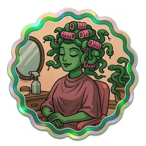 Adesivo medusa dal - adesivo,