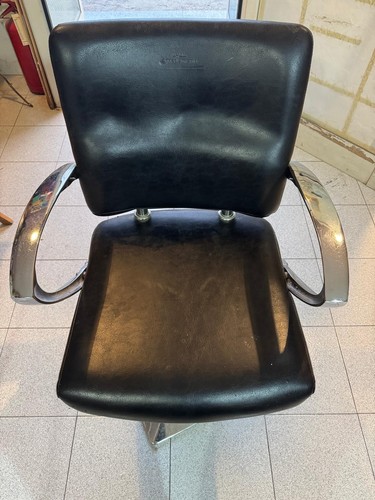 Sedia nera parrucchiera - sedia,